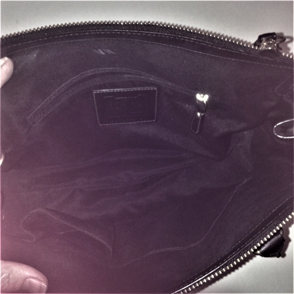 Coach Hampton 11047 Black Leather Satchel Handbag - Picture 6 of 8